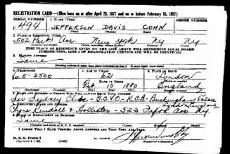 Cohn draft card 1940